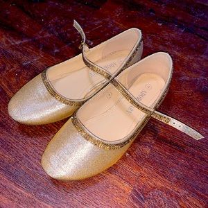 3/$20 🟣 Adorababy Gold Slipper Shoes